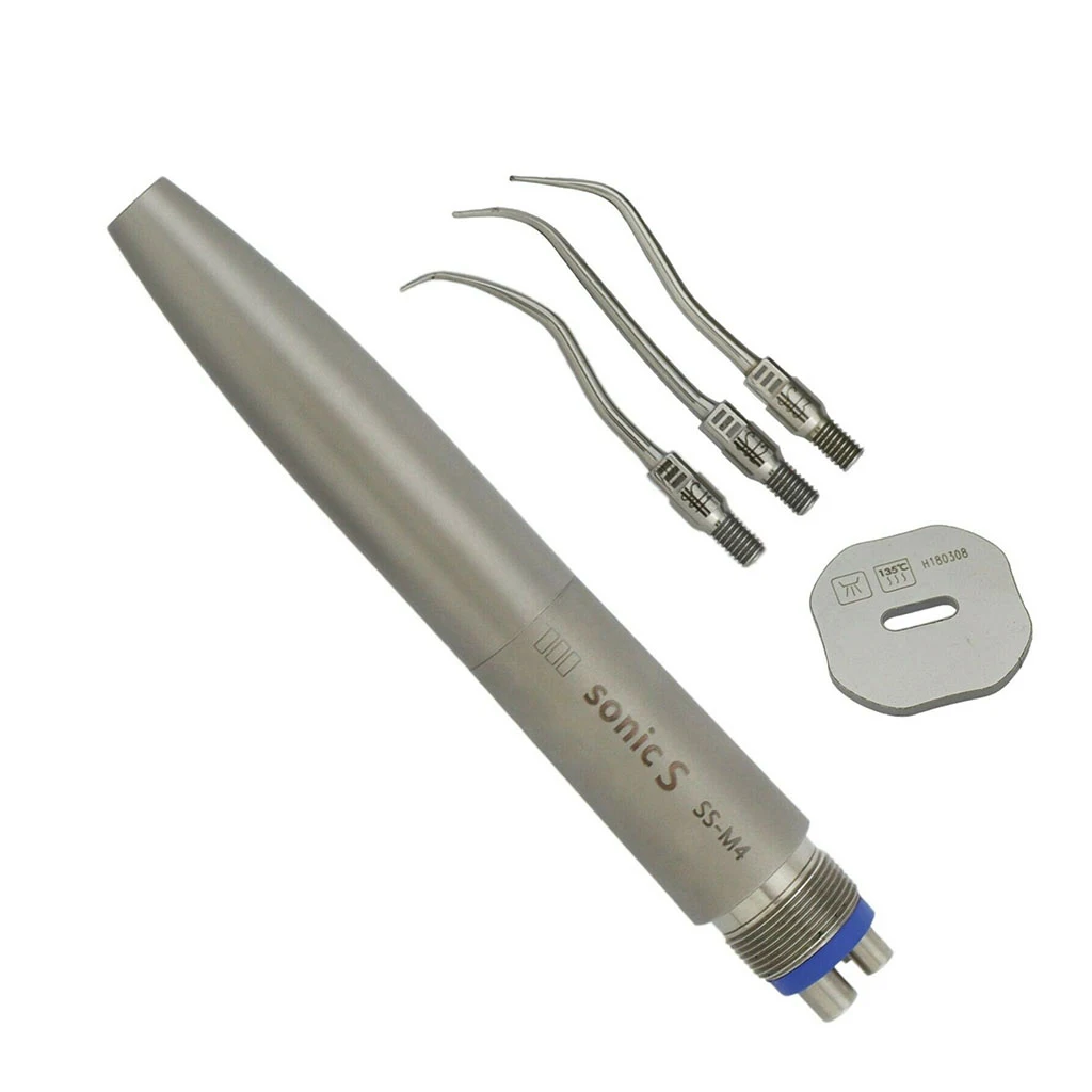 Orthdent 1Set Scaler udara ultra ringan, instrumen pembersih mulut kedokteran gigi 3 ujung Handpiece 2/4 lubang Sonic S