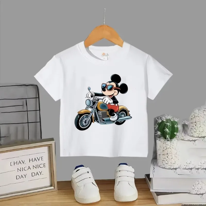 

Disney Cartoon Anime Mickey T-shirt Harajuku Printed T-shirt for Boys and Girls Summer Cotton Breathable Comfortable T-shirt