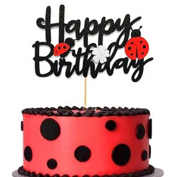 Biedronka Happy Birthday Cake Topper Little Ladybug Party Decoration Daisy Cake Topper na przyjęcie urodzinowe z motywem biedronki