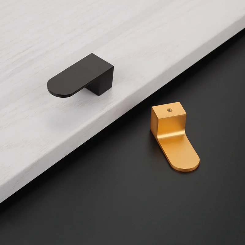 New Style Bathroom Cabinet Single Hole Golden Handle TV Cabinet Door Handle Shoe Cabinet Handle Black Surface Mounted Drawer Sma