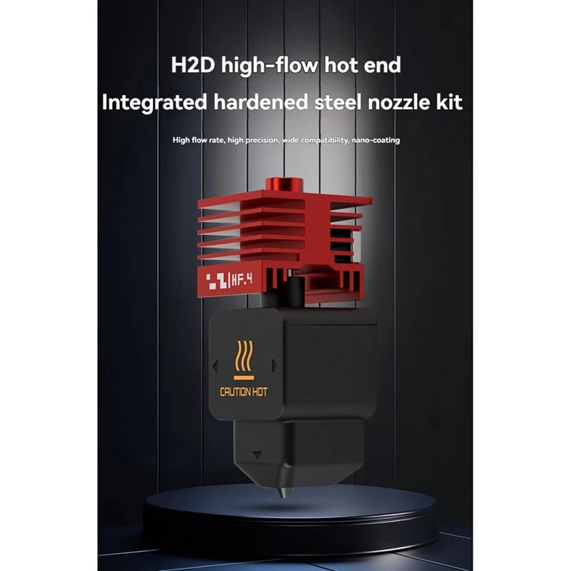 For H2D Hotend High Extruder Assembly H2D Nozzle Hf 0.4mm Hot End Printhead Upgraded Spare Parts-ABLM view 3