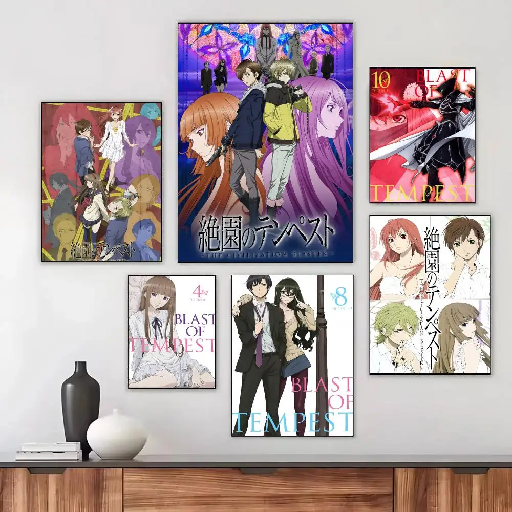 Blast of Tempest Anime Fantasy Poster Moisture-proof Self-adhesive Decor Living Room Bedroom Party Bar Fade-resistant