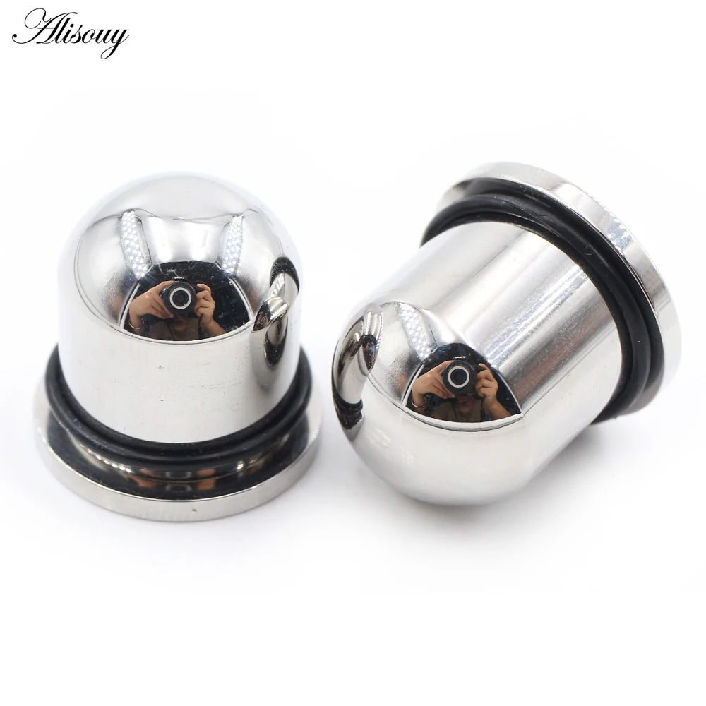 1PC Smooth Cylinder Internally Threaded Stainless Steel Ear Gauges Plugs Tunnel Expander Stretcher Earring Piercing Body Jewelry