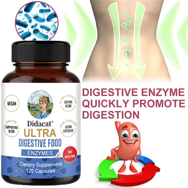 Gut Health Digestive Enzymes - Digestive Enzymes with Amylase, Lipase and Lactase, Immune, Digestive Enzyme Capsules