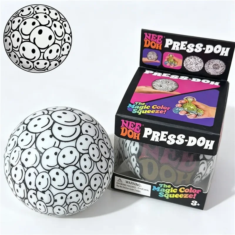 Cute Smiley Face Squeeze Ball Stress Relief Toy Gift Slow Rebound Fidget Sensory Toy for Adults Kids Home Relaxation Squish Ball