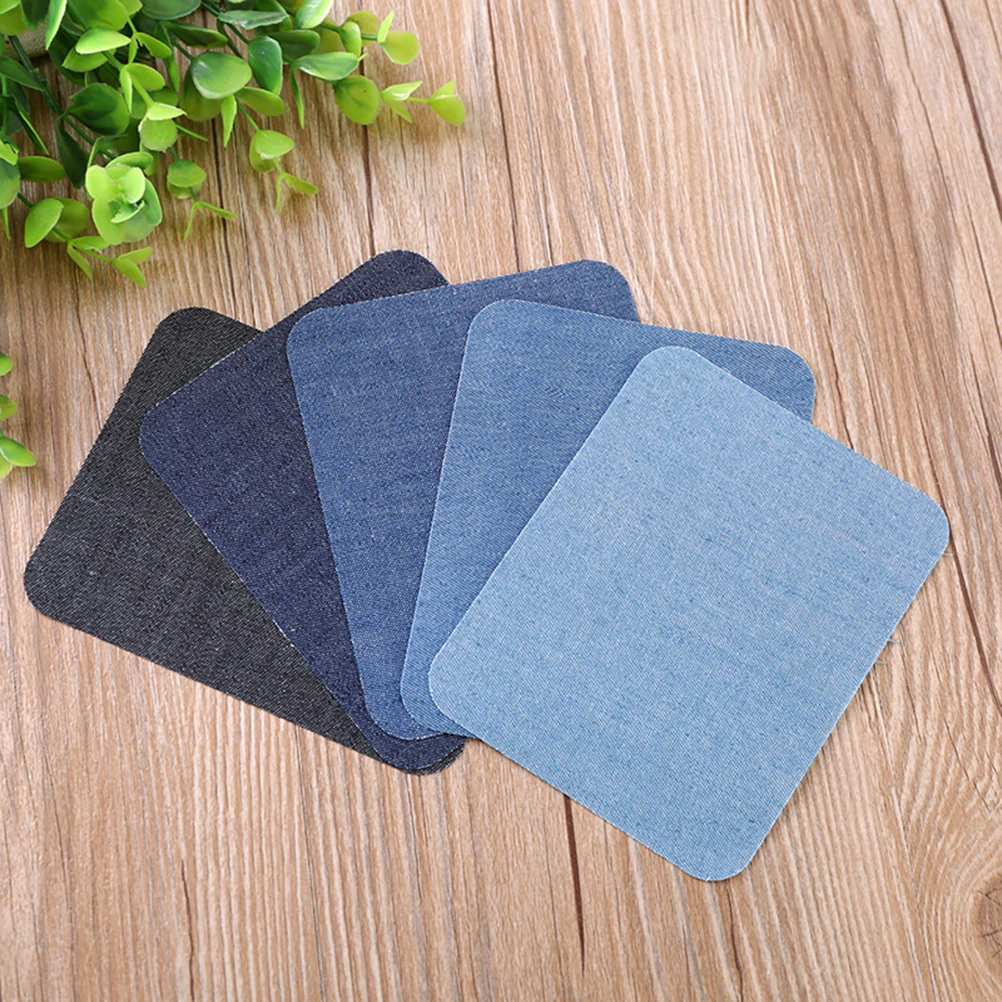 

1 Pair of Sweaters Shirt Elbows Patch Knee Patches For Jeans Iron On Knee Patches Square Denim Patch (Black)