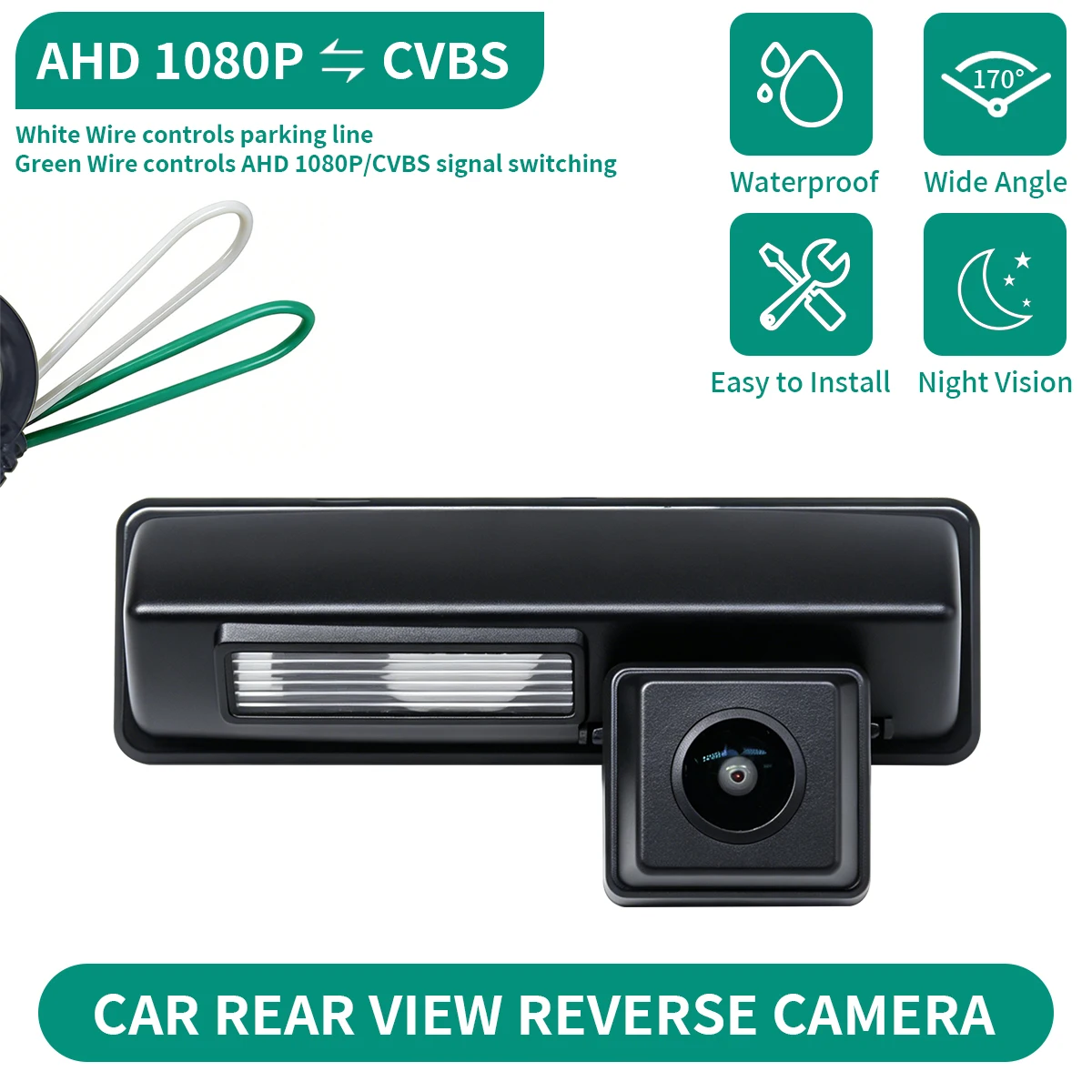 AHD 1080P CVBS Vehicle Rear View Camera For Toyota Camry Aurion XV40 2007 2008 2009 2010 2011 2012 Car Backup Parking Camera