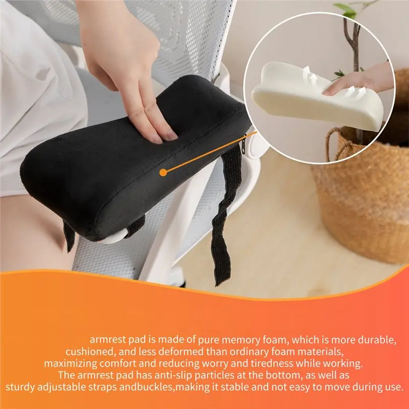 【الفرصة الأخيرة】وسادات مسند الذراع المريحة لكرسي المكتب 2 قطعة وسادة الكوع من إسفنج الذاكرة لتخفيف الضغط على كرسي الألعاب