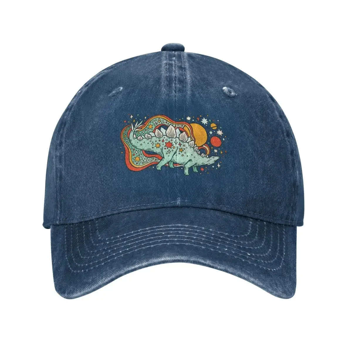 Star Stego Cosmic Dinosaur Art Retro Reptile Palette Baseball Cap summer hat party Hat Men's Caps Women's