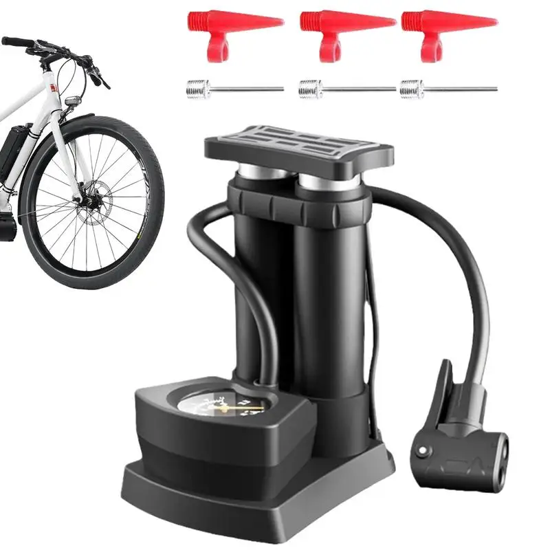 Portable Bike Pump Floor Pump Inflator Pump Foot-Activated Bike Pump High Pressure Floor Inflator Multi-purpose Portable Air