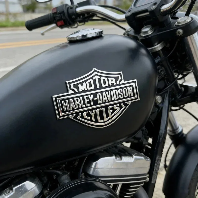 For Harley Davidson Tank Emblem Motorcycle Sticker Decal Chrome Logo Badge for Custom  Accessories