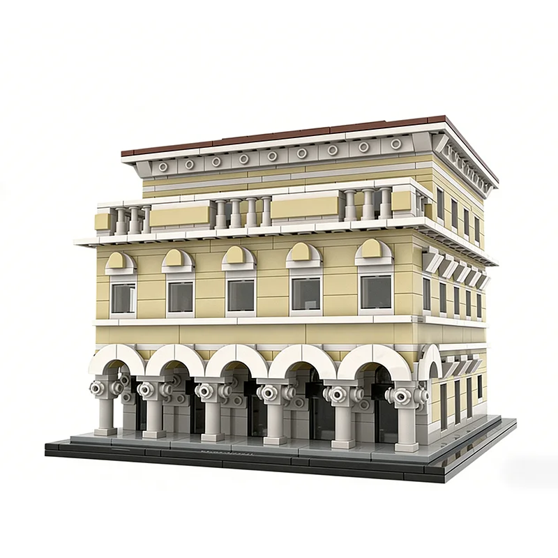 1303 قطعة من مكعبات البناء التعليمية للأطفال بتصميم مقاهي حضرية قابلة للتخصيص، نموذج بناء شعبي للأولاد، هدية لعبة تجميع DIY