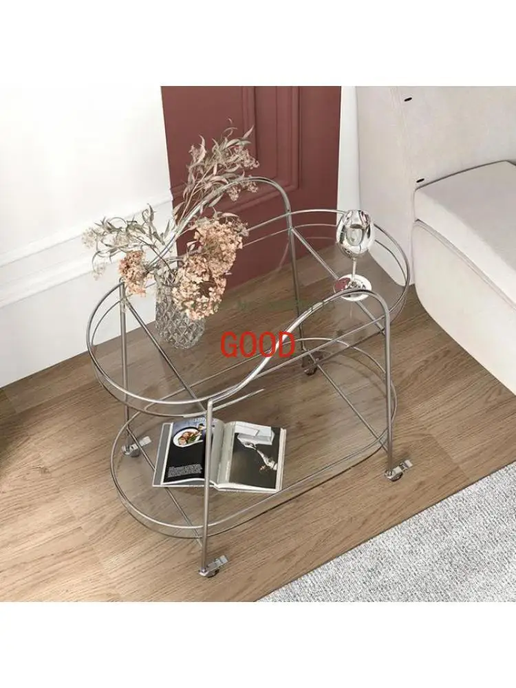 Internet celebrity wrought iron hotel tea trolley wine trolley mobile meal delivery trolley rack ins commercial home dining