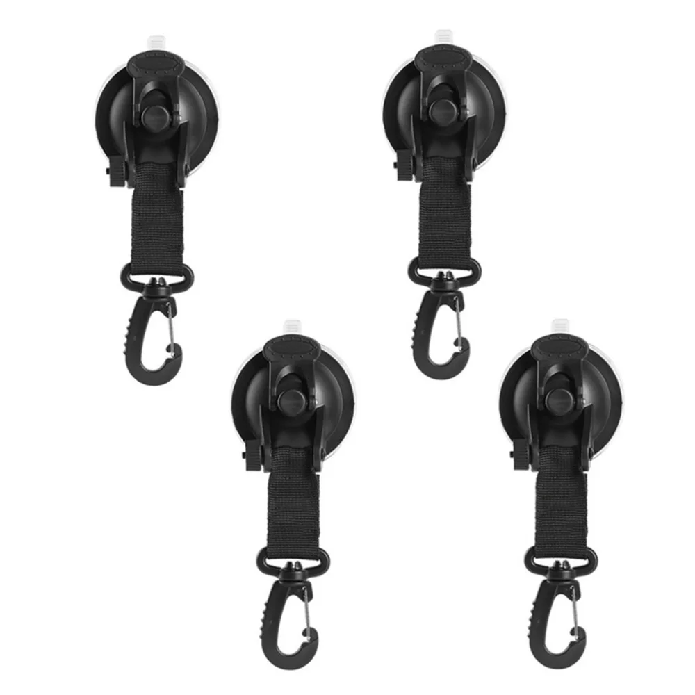 4 Stück starke Auto-Saugnapf-Anker, Outdoor-Zelte-Befestigungshaken, robuste Spannvorrichtung für Camping, Markisen, Planen, Karabiner-Zubehör – Detail 13