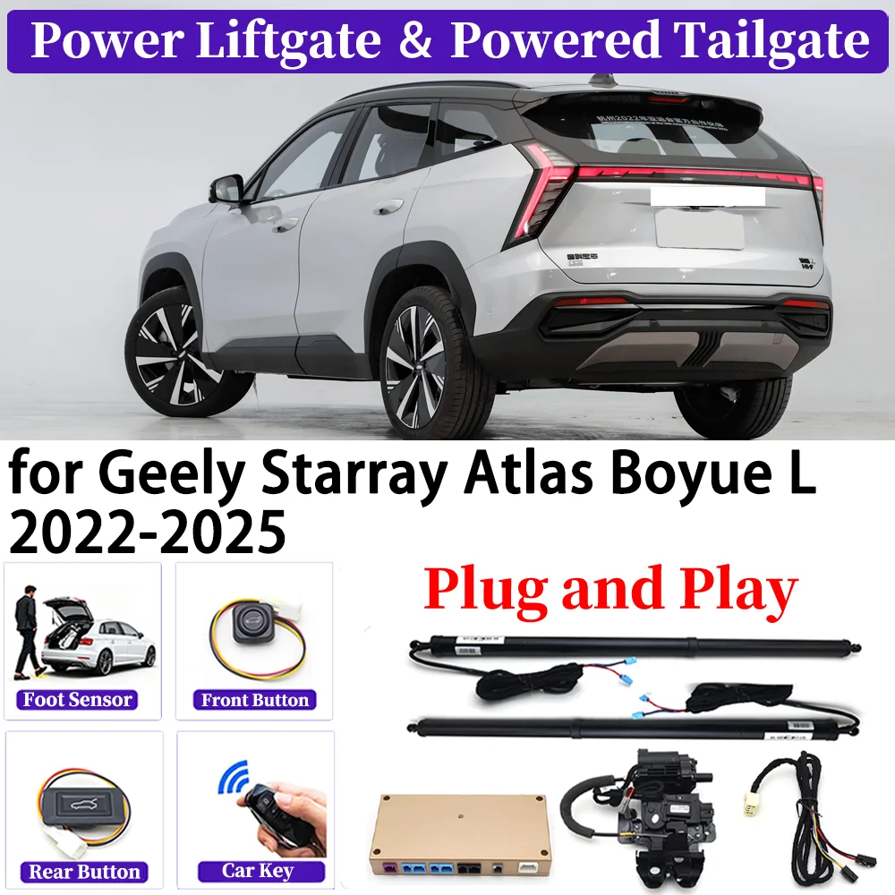 

ZJCGO for Geely Starray Atlas Boyue L 2022-2025 OEM Upgrade Car Automatic Power Liftgate Kit Smart Auto Electric Tailgate System