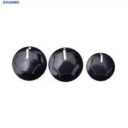 3 Pcs Amp Volume Tone Control Knobs Plasti Black Vintage Style Jazz Bass Guitar Accessories