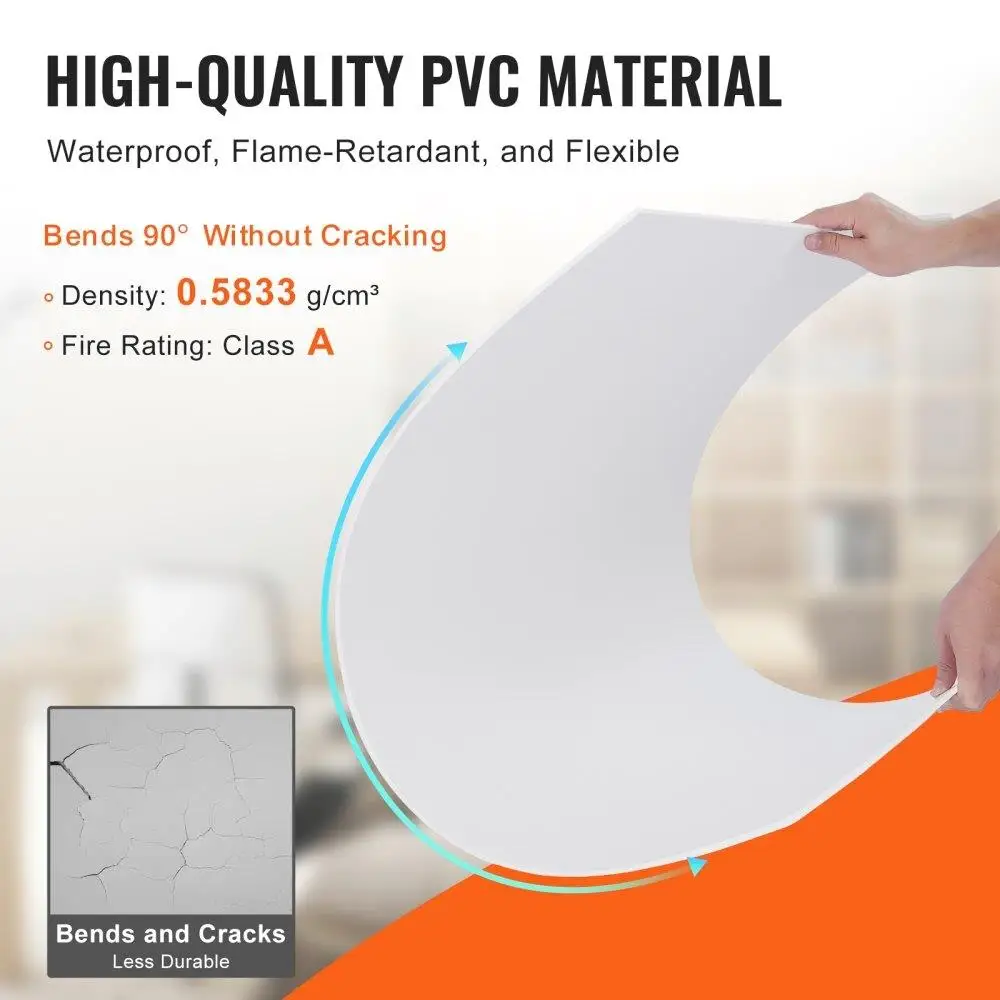 12er-Pack 24x24in PremiumPVC DropCeilingTiles EasyInstallation QuickCutting HomeOfficeDecoration WhitePegPattern Hohe Qualität