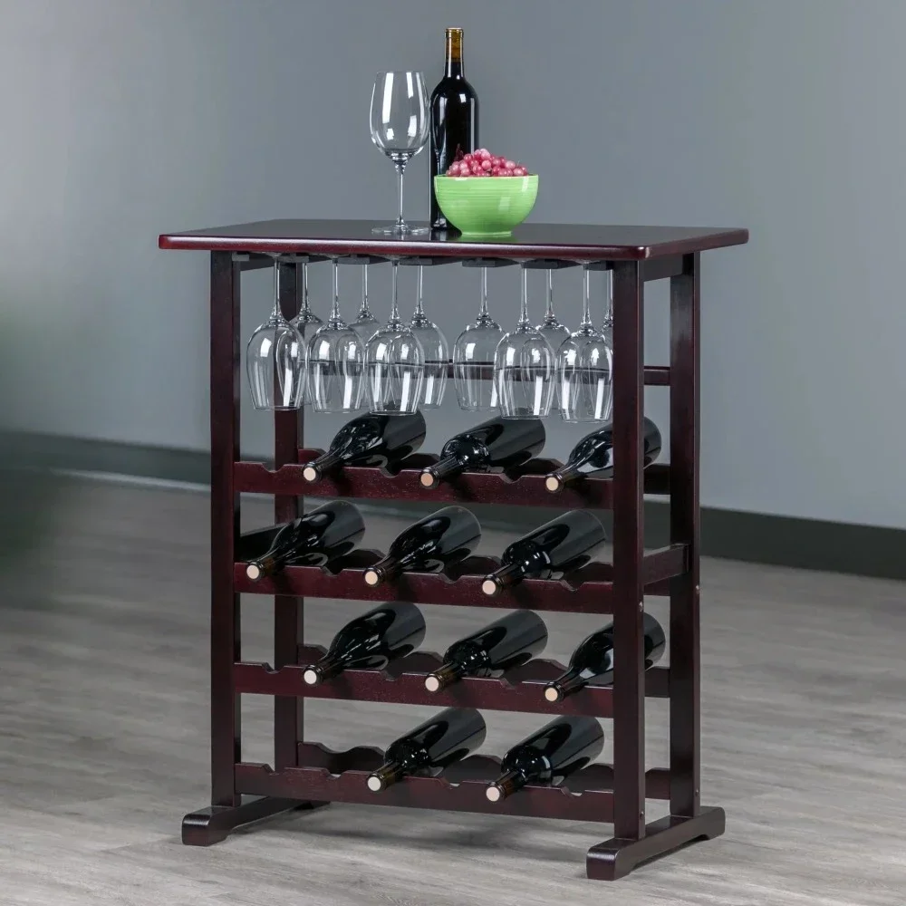 

24-Bottle Wine Rack, Espresso Finish, Wine Bottle Holder, Wine Rack