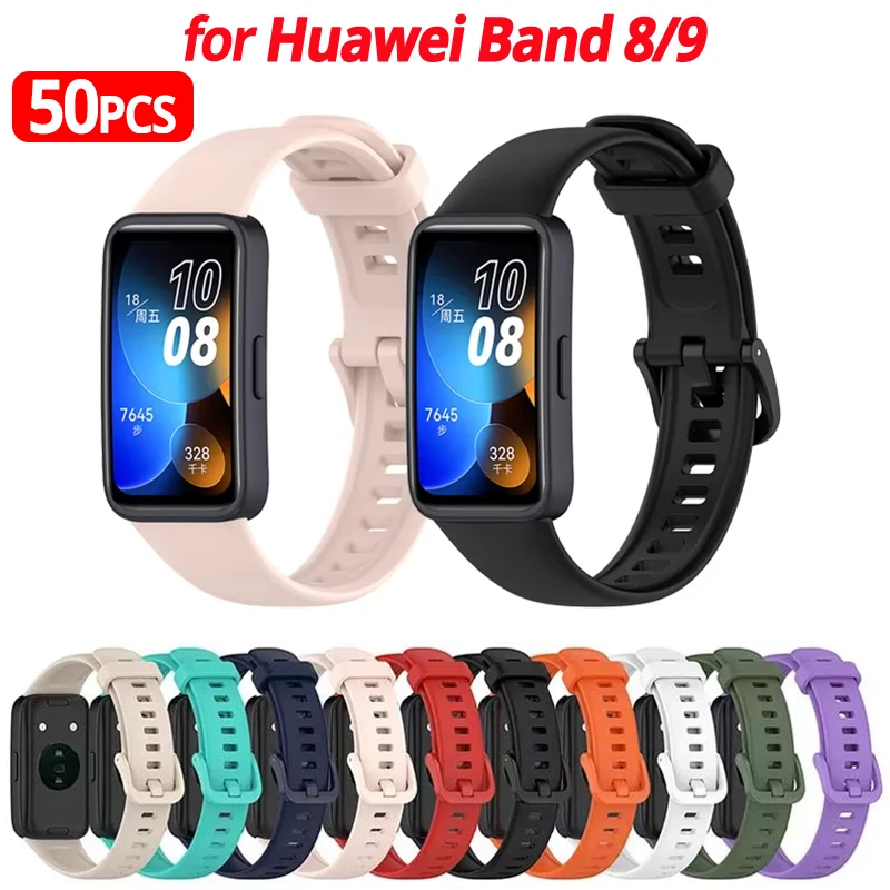 1 Pack Silicone Strap for Huawei Band 9 8 Bracelet Silicone Watchband for Huawei Band 8 Smart Watch Wristband Correa Accessories