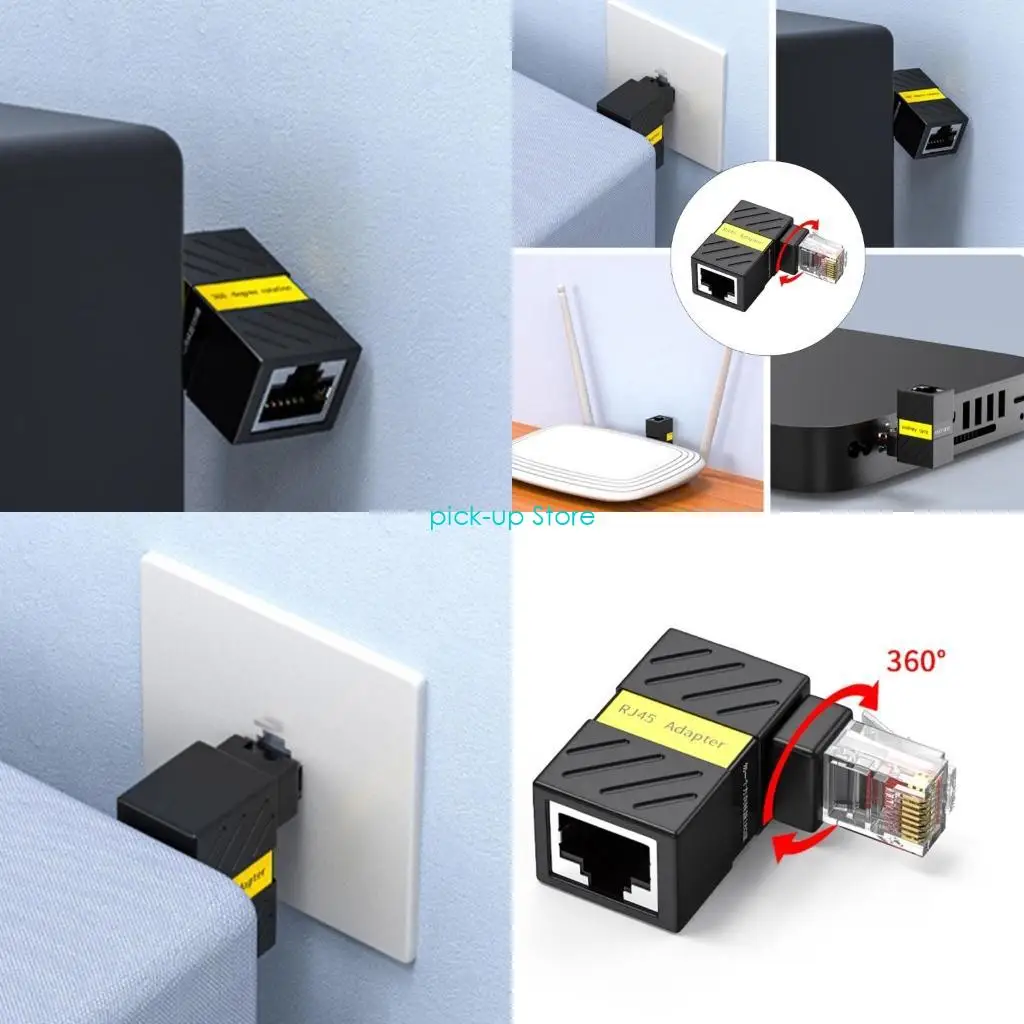 Q5WA RJ45 Ethernet Adapters Compatible for Cat6 Ethernet Cable Adapter RJ45 Male To Female Networking Extender