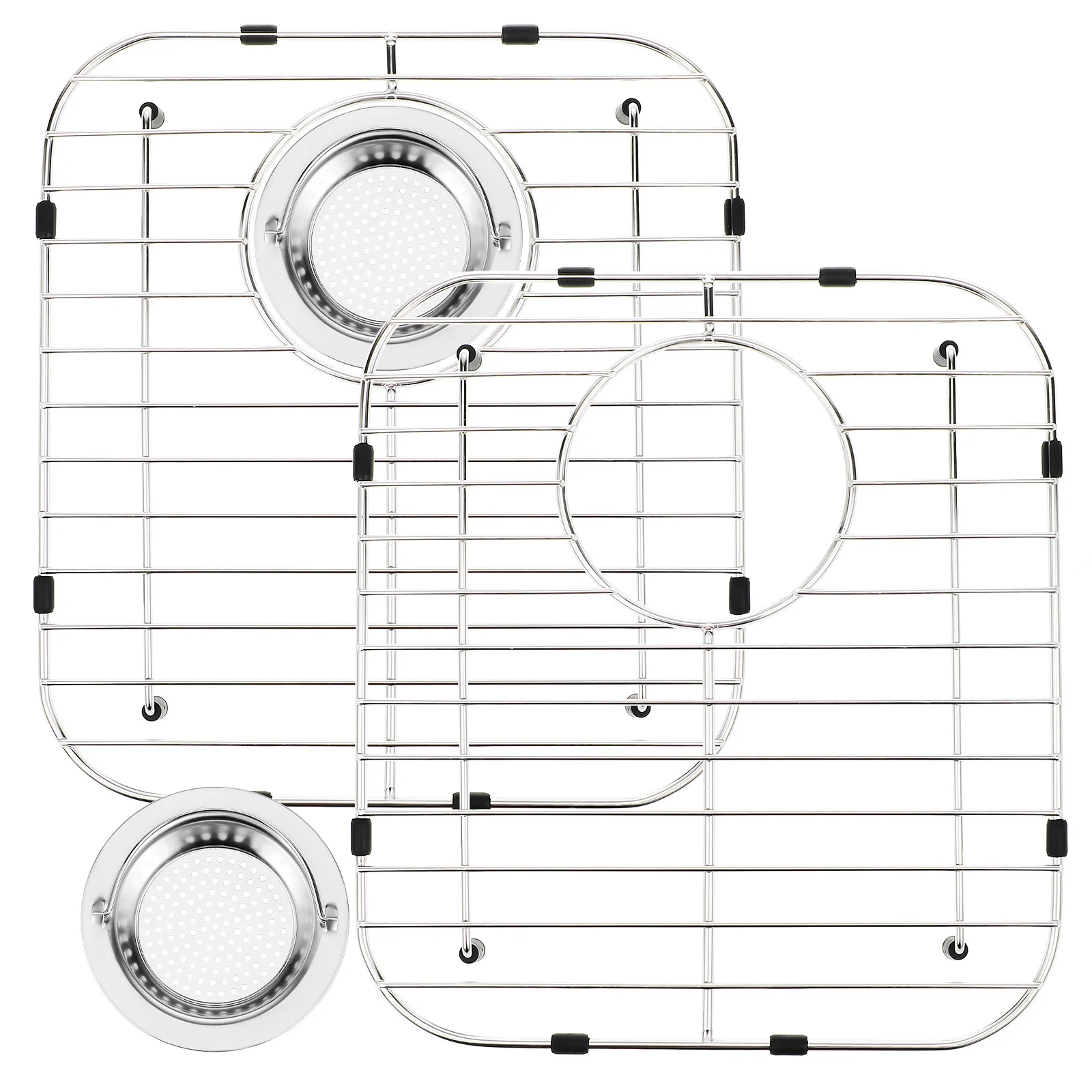 

2 Pcs Drying Dish Rack for Counter Farmhouse Sink Protector Kitchen Grate Drainers Bottom Grid
