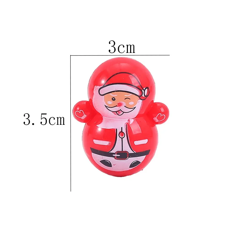 Cartoon Mini Santa Claus Jingle Bell Cat Children's Tumbler Toys, Party Favors, Christmas Stocking Stuffers, 10-Pack