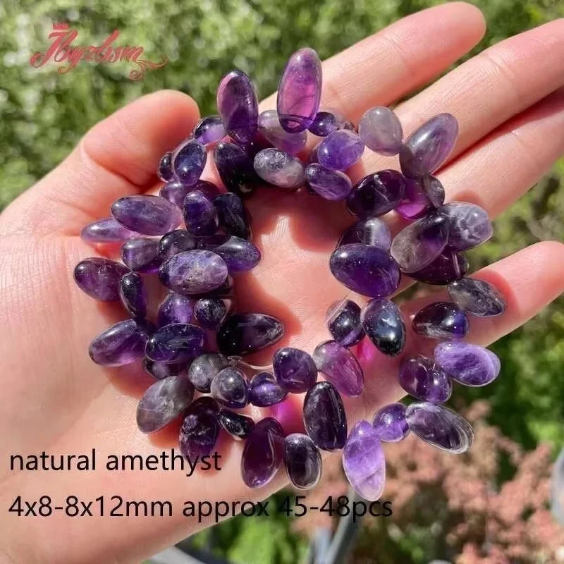 Natürliche unregelmäßige Form Charoite, Quarz, Larimar. Amethyst Steinperlen für DIY Halskette Schmuckherstellung Strang 15 Zoll 4x8-8x11mm