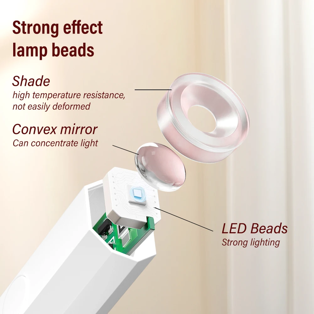 Linmanda lâmpada uv portátil para unhas de gel portátil led lâmpada mini secador de unhas com tela lcd luz do prego para cura rápida