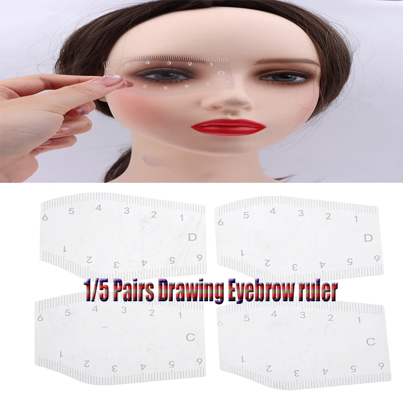 

1/5Pair Eyebrow Tattoo Makeup Tool For Beginners Quick Eyebrow Design Eyebrow Auxiliary Ruler Positioning Ruler Tattoo Accessori