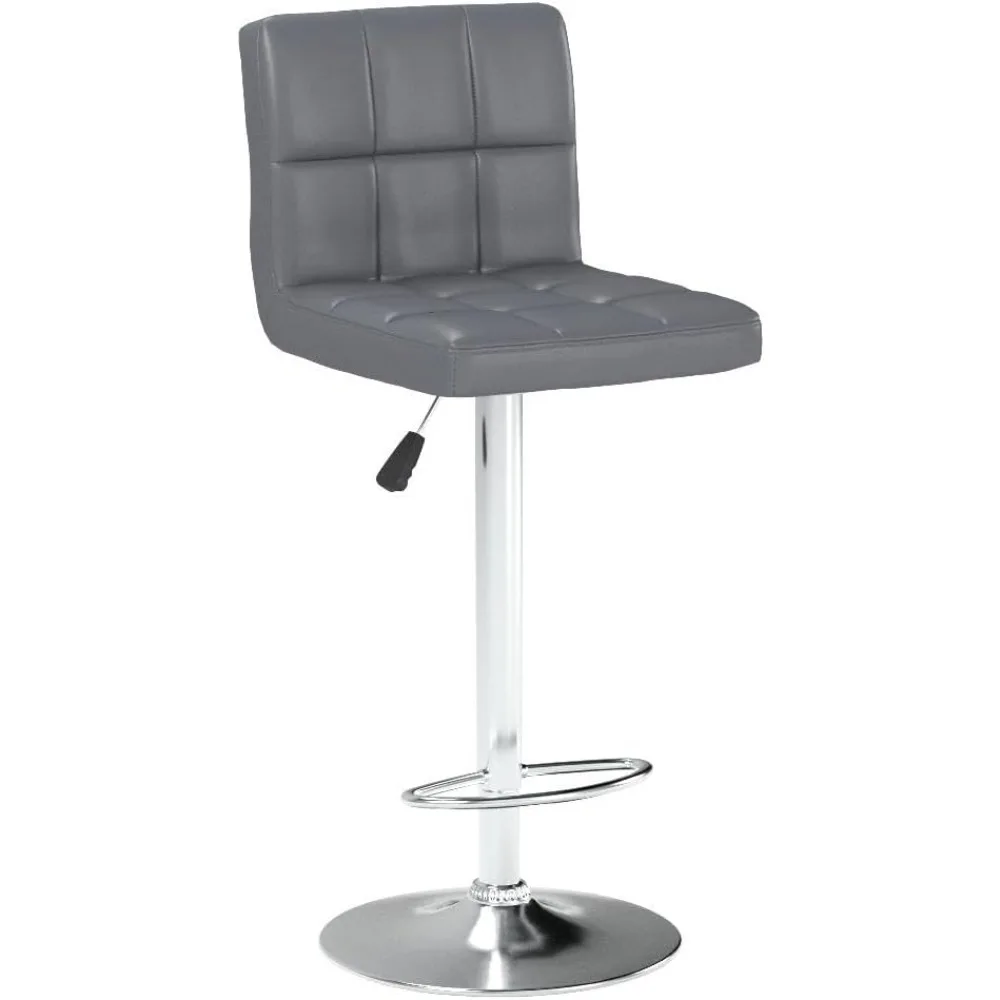 بار البراز الحديثة بولي Leather الجلود ارتفاع قابل للتعديل قطب مقاعد للبار بدون ذراع المطبخ مكافحة كراسي بار جزيرة هيدروليكية بار البراز