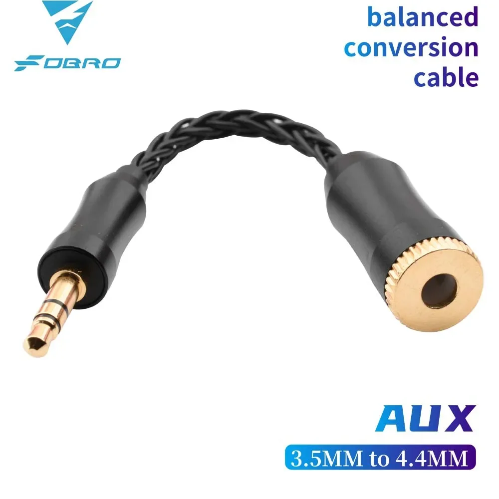 

FDBRO 4.4mm Balanced Female to 3.5mm Balanced Male Headphone Adapter Cable for Headphones MP3 DAC Music Players Audio Players