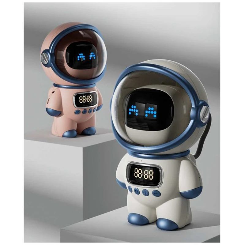 Astronaut Smart Bluetooth Speaker New Digital Alarm Clock FM Radio Easy To Use B