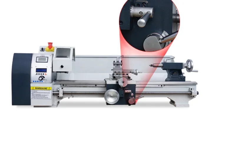 2025 TC250 1000mm Semi-Automatic Mini Metal Lathe Machine Bench Top with Electronic Hanging Wheel for Industrial High Precision