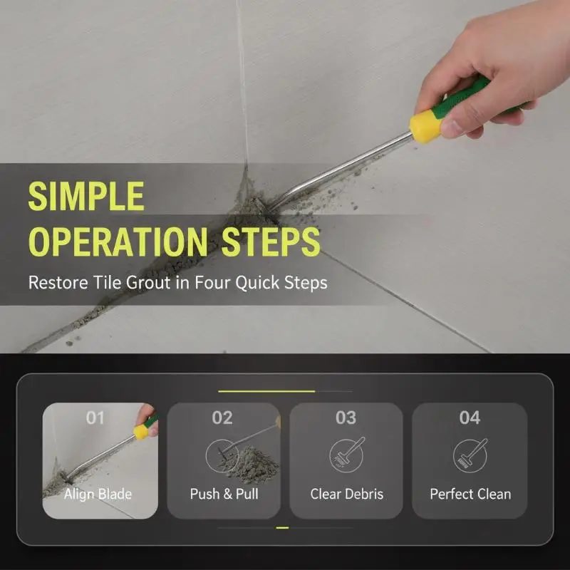 Replaceable Ceramic Tile Grout Remover Tungsten Steel Gap Cleaner Drill Bit For Floor Wall Seam Cleaning Hand Tool