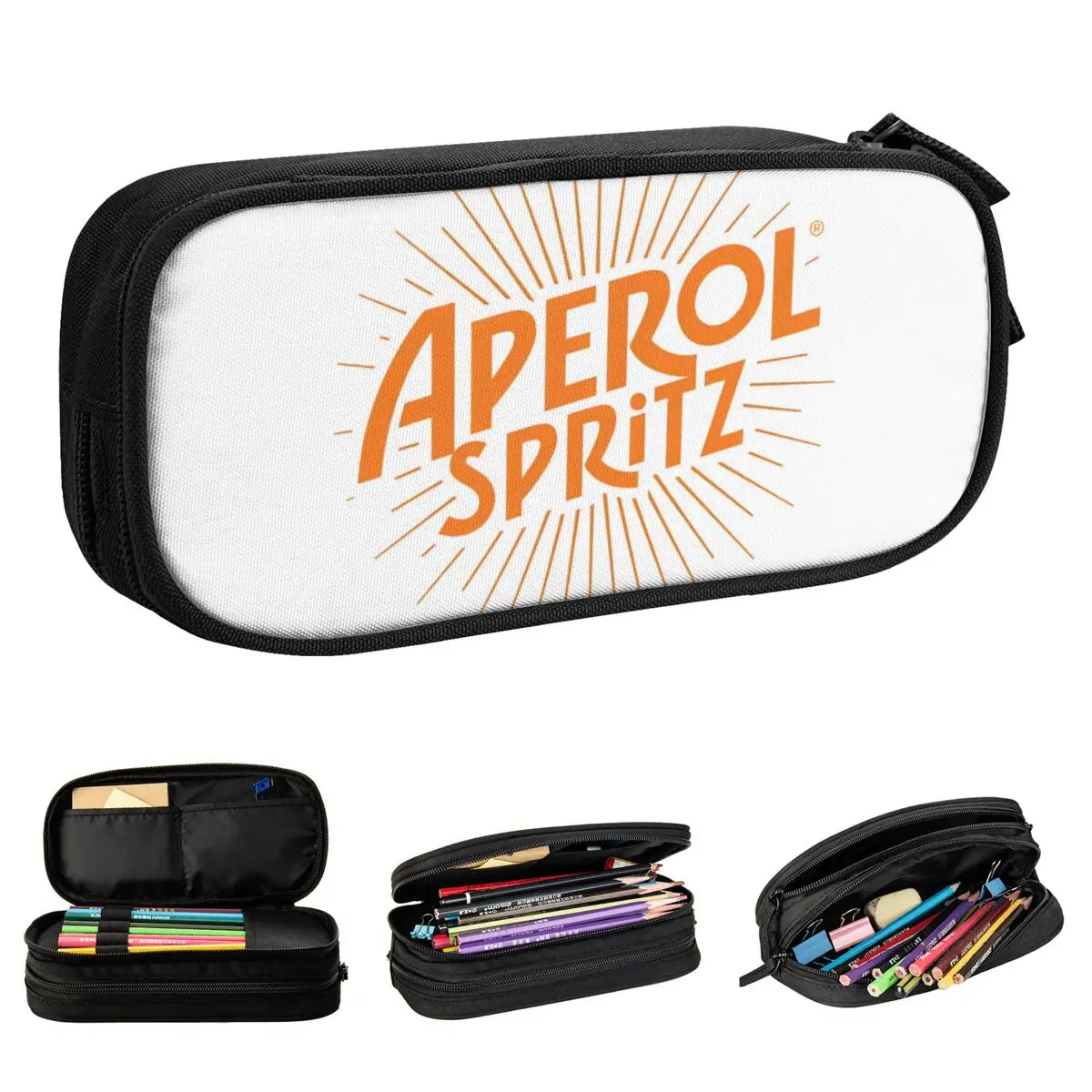 

Новинка, футляр для ручек Aperols Spritz, вместительные школьные принадлежности для мальчиков и девочек, Подарочный пенал
