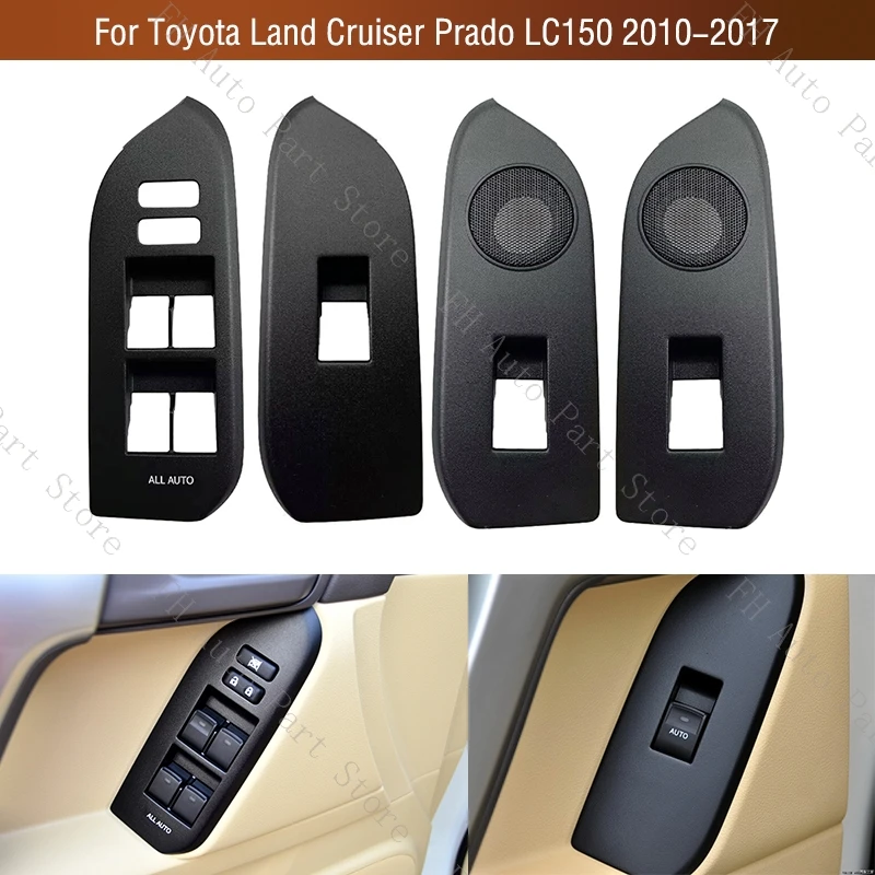 

LHD For Toyota Land Cruiser Prado 150 LC150 2010-2017 Window Lift Button Control Switch Cover Frame Panel