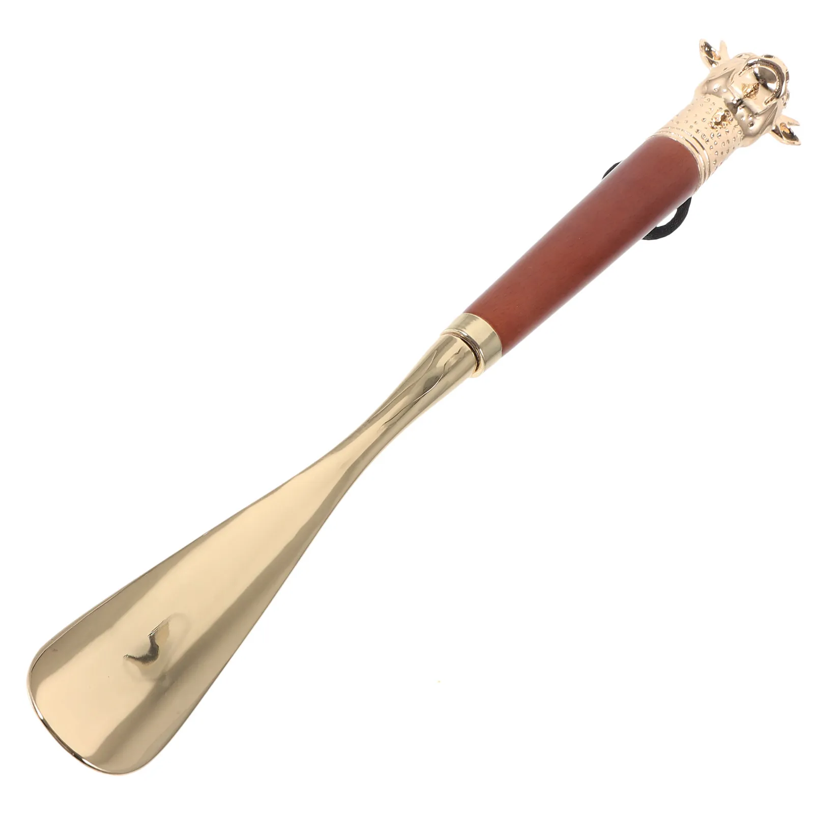

Shoe Horn 32Cm Long Handle Sturdy Alloy Wooden Shoe Lifter Seniors Boot Travel Portable Shoehorn Men Women