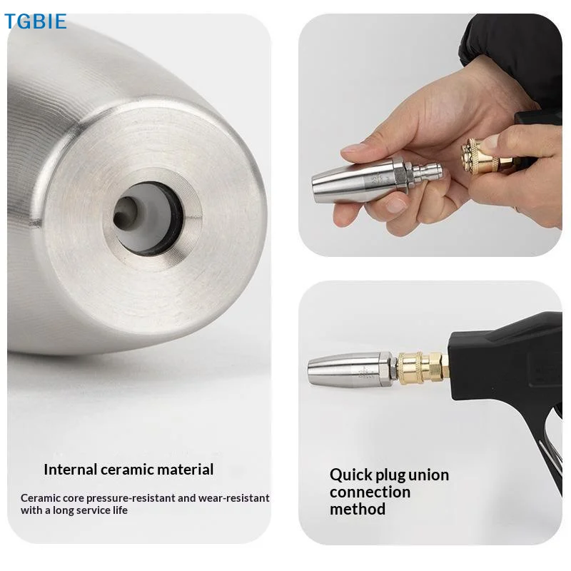 【TL】30/35/40/45/50 360° Stainless Steel Swivel Pressure Washer Nozzle Quick-Connect Lotus Spray Head For Tree Bark Rust Removal