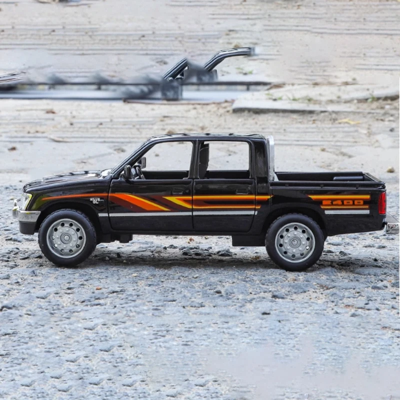 دييكاست 1:32 مقياس Hailux على الطرق الوعرة لاقط محاكاة سبيكة سيارة نموذج هواية جمع لعبة هدية تذكارية زينة زخرفية