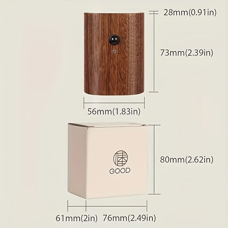 1pc sensing Shabili wood wall light, solid wood, USB power supply, LED, staircase light, corridor light, night light, motion sen