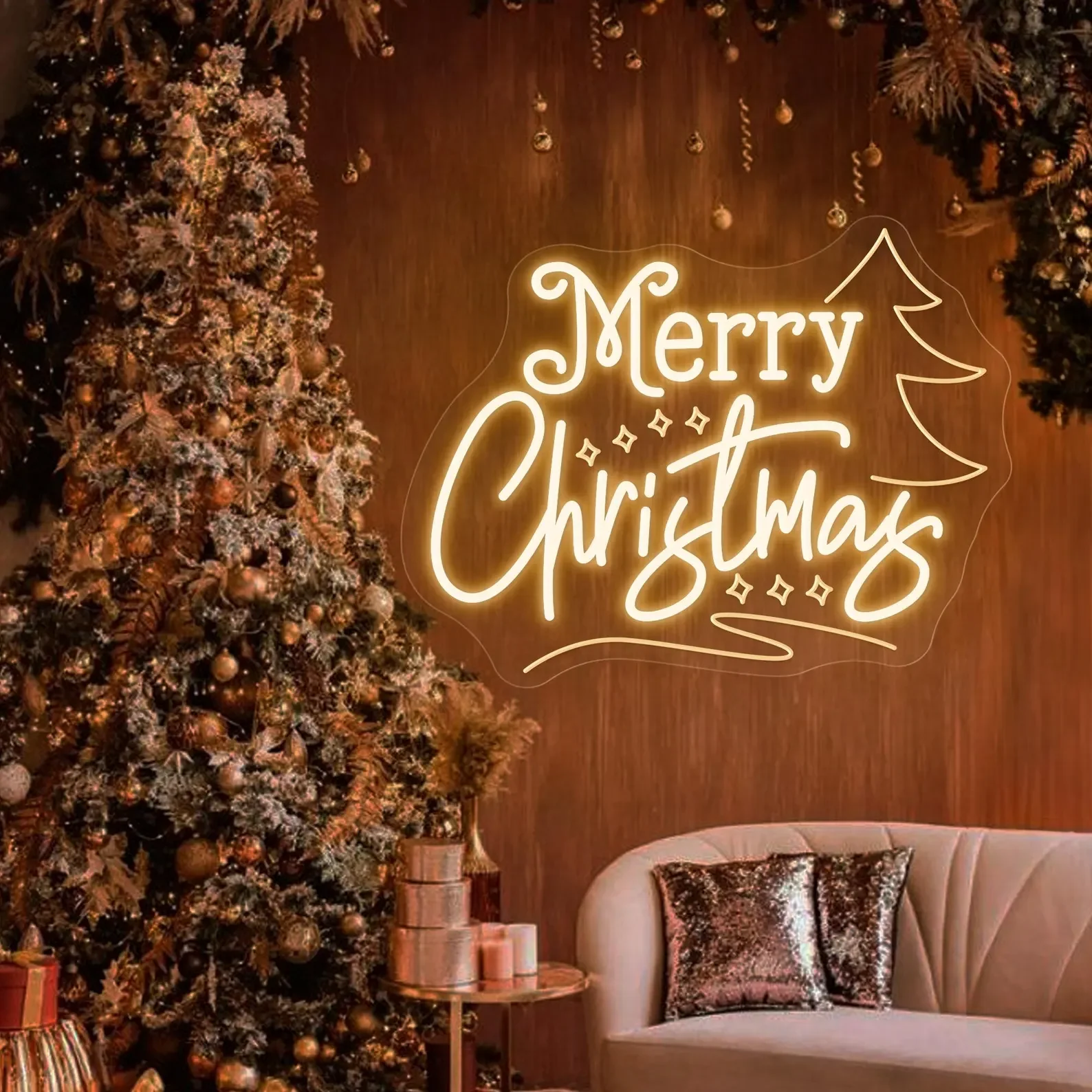 علامة نيون لشجرة عيد الميلاد المجيد، ضوء نيون LED مخصص لعيد الميلاد، هدية عيد الميلاد، علامة نيون للعطلات، علامة نيون للأعمال #3