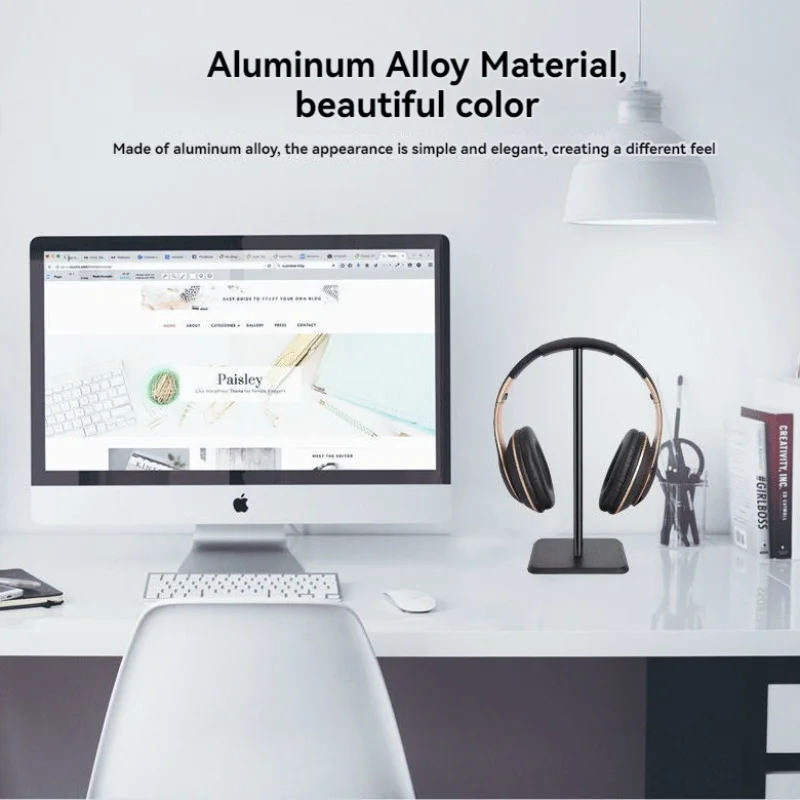 Universal Headphone Stand Aluminuim Alloy Headset Holder for Gaming Earphone Desktop Headphones Support Holder image 2