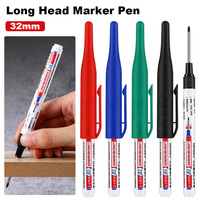 1/3Pcs 32MM Long Head Marker Pens Four Color Large Capacity Deep Hole Head Waterproof Markers For Metal Woodworking Art Supplies