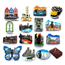 Belgium Brugge Brussels Fridge Magnets Tourism Souvenir Decorative Magnets for The Refrigerator Magnetic Stickers Resin Crafts