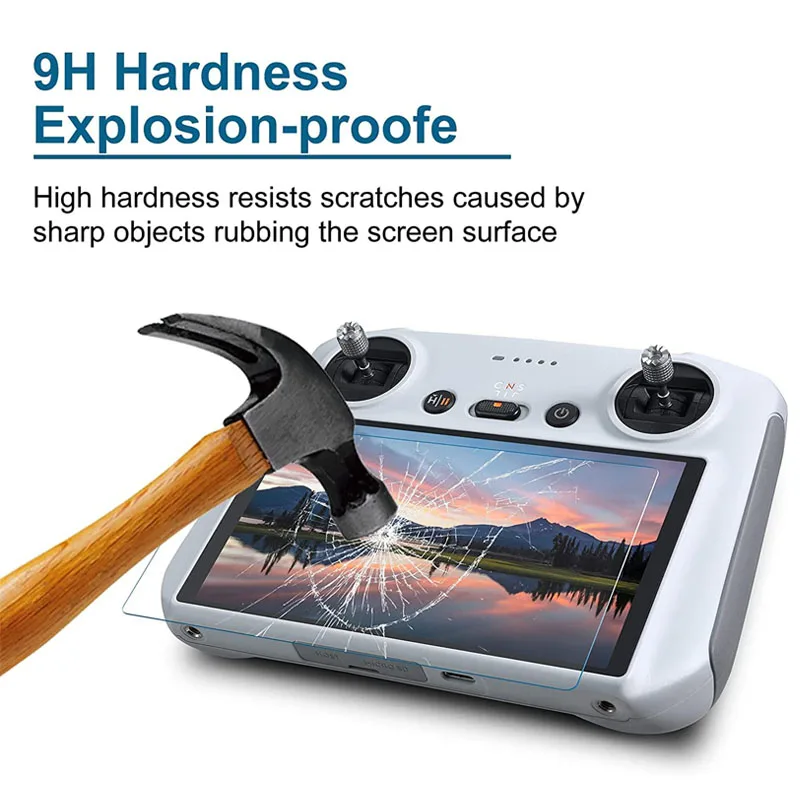 Tempered Glass Film for DJI Mini 5 Pro / 4 Pro / 3 Pro Remote Control Screen Protector for Mini 5/4/3 Pro RC2 Remote Accessories