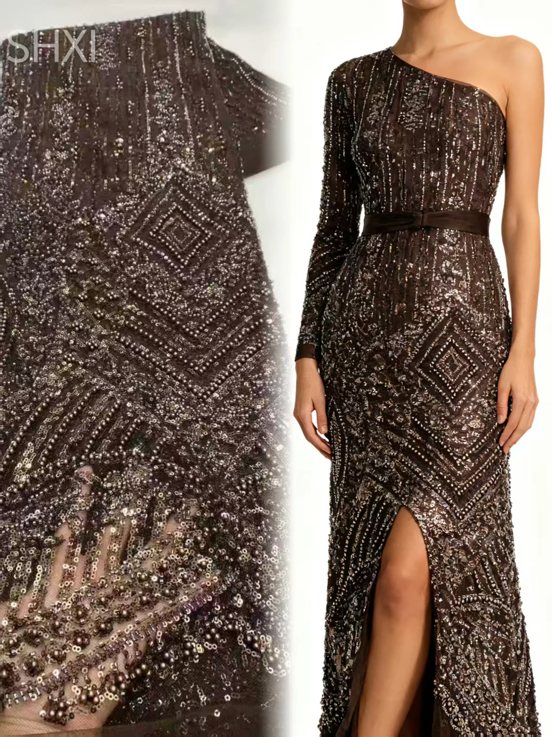 

Роскошная африканская кружевная ткань с блестками и бисером 2026, высокое качество, нигерийская свадебная вышивка для жениха, французский тюль, шитье