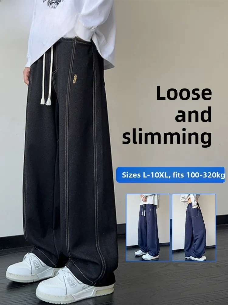

American Sle Casual Wide Leg Pants Men's Loose Fit Slimming Straight Leg Trousers Autumn New Sle Comfortable Spor Long ...