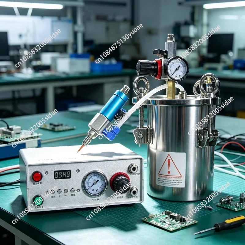 Double Component AB Glue Dispenser Set Stainless Steel Mixing Nozzle For Epoxy Resin Filling Sealing Bonding