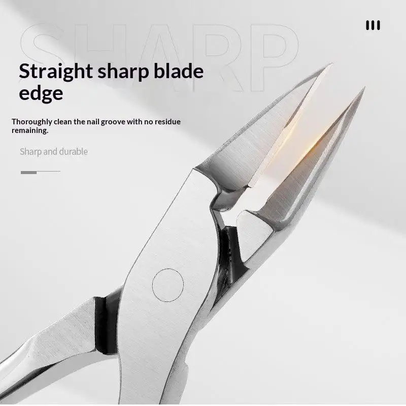 1Pcs Nail Tools Straight Blade Toenail Nail Clippers Trimming Thick Ingrown Toenails Rhinestone Remover Gem Clipper Manicure