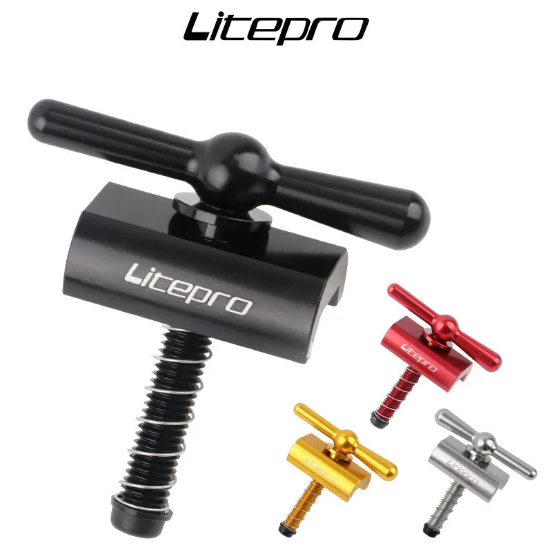 Litepro Hinge Clamp Plate With Magnet C Buckle For Brompton Magnetic Button Anodized Bicycle Accessories